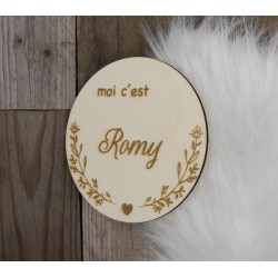 Panneau de naissance  - Fleurs et coeur