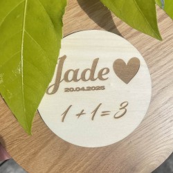 Panneau de naissance - 1+1=3