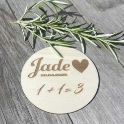 Panneau de naissance - 1+1=3