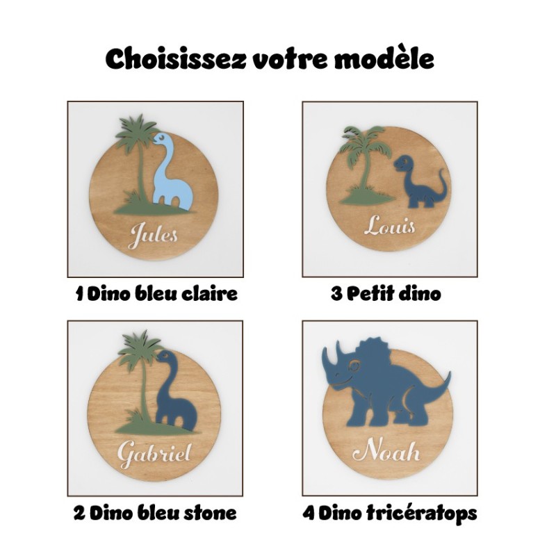 Panneau chambre - dinosaure coloré