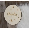 Panneau de naissance  - Lune et étoiles