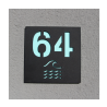 Plaque numéro de maison adhésive extérieur motif vague coloree