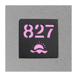 Numéro de maison personnalisé sunset