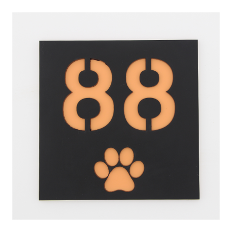Numéro de maison coloré adhésif extérieur motif patte