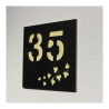 Numéro de maison coloré adhésif extérieur motif lierre