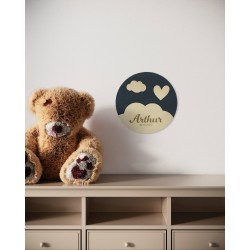 Panneau de naissance - Nuage et coeur