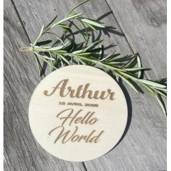 Panneau de naissance - Hello World